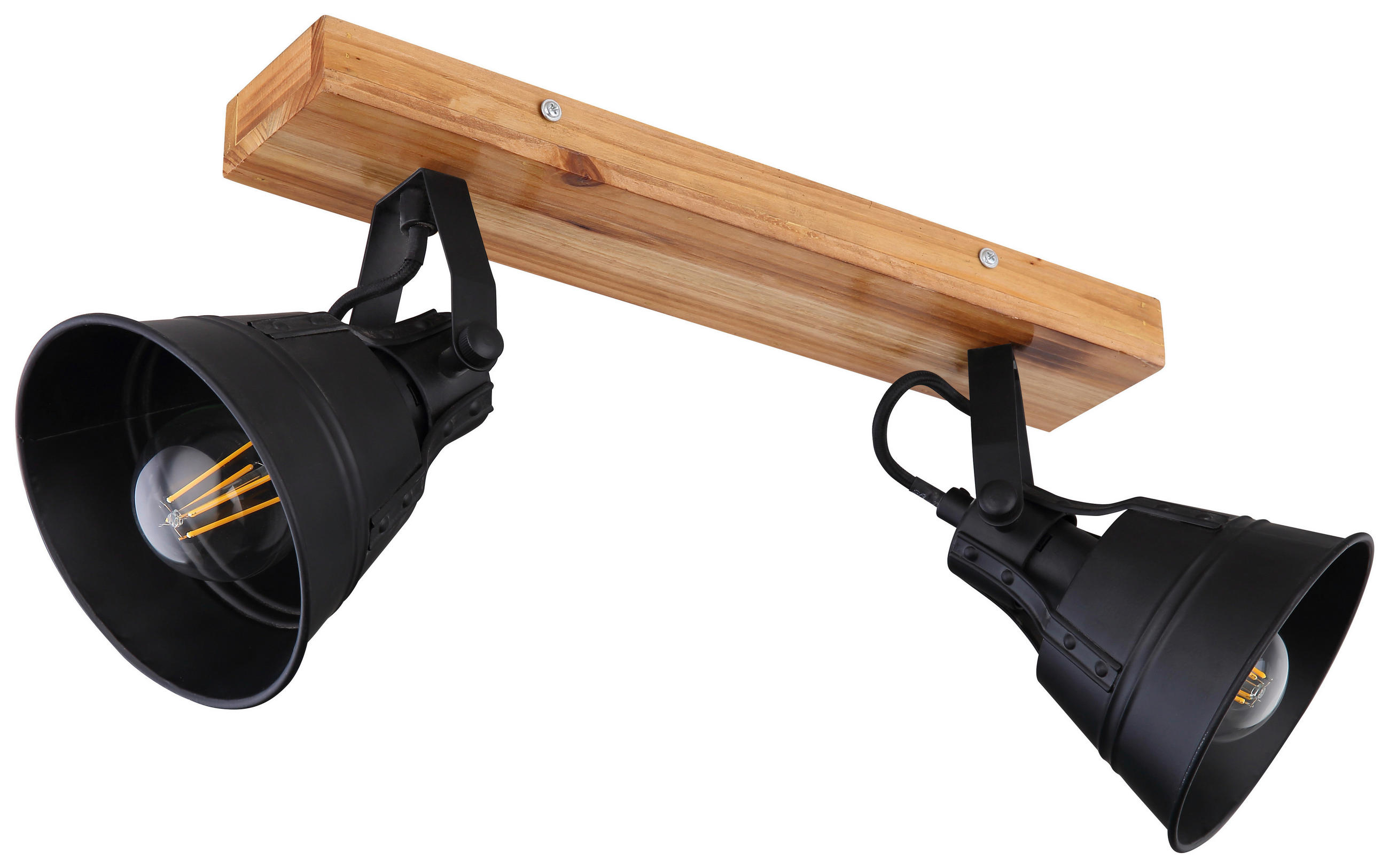 STRAHLER Günther 38/24 cm   - Goldfarben/Schwarz, Natur, Holz/Metall (38/24cm) - Globo