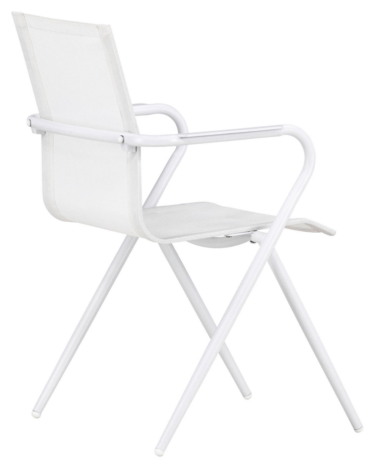 Stapelsessel 2er-Set - Weiß, KONVENTIONELL, Metall (58/86/63cm) - Gardenson