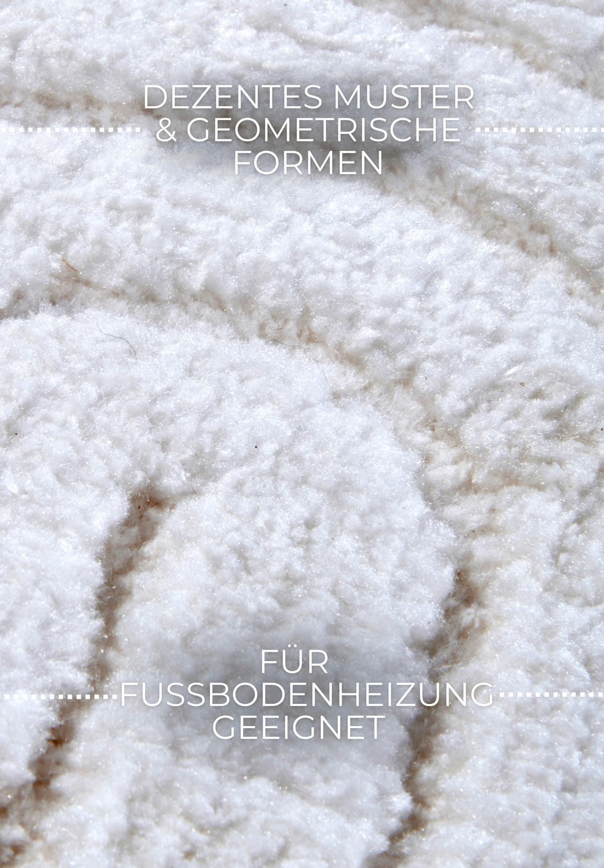 HOCHFLORTEPPICH 160 cm New York Weiß  - Weiß, Basics, Kunststoff/Textil (160cm) - Elle Decoration