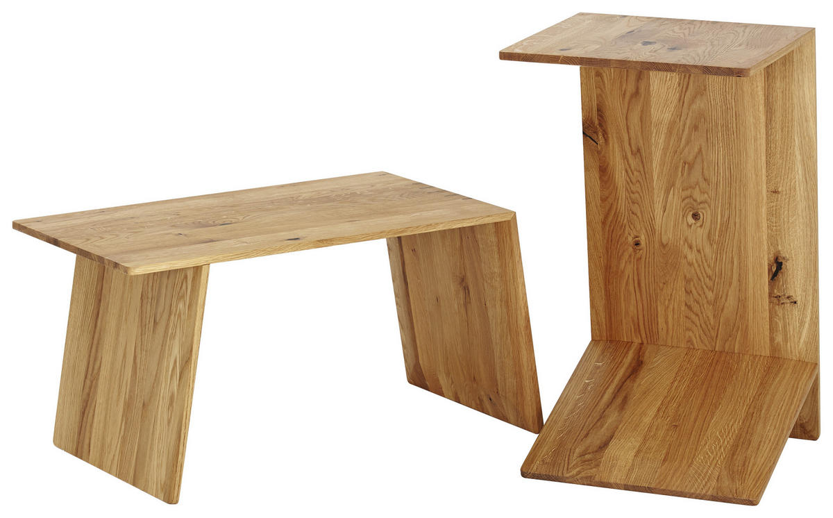 BEISTELLTISCH in Holz 76,6/38/37,6 cm  - Eichefarben, Design, Holz (76,6/38/37,6cm) - TEAM 7