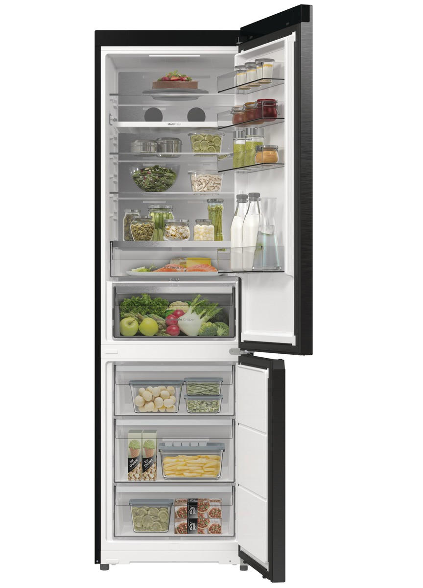 Thumbnail - Hisense Kühl-Gefrier-Kombination, Schwarz, 3 Schublade(n),3 Schublade(n) Schubladen, 59.5x203x65.8 cm, Küchen, Küchenele...