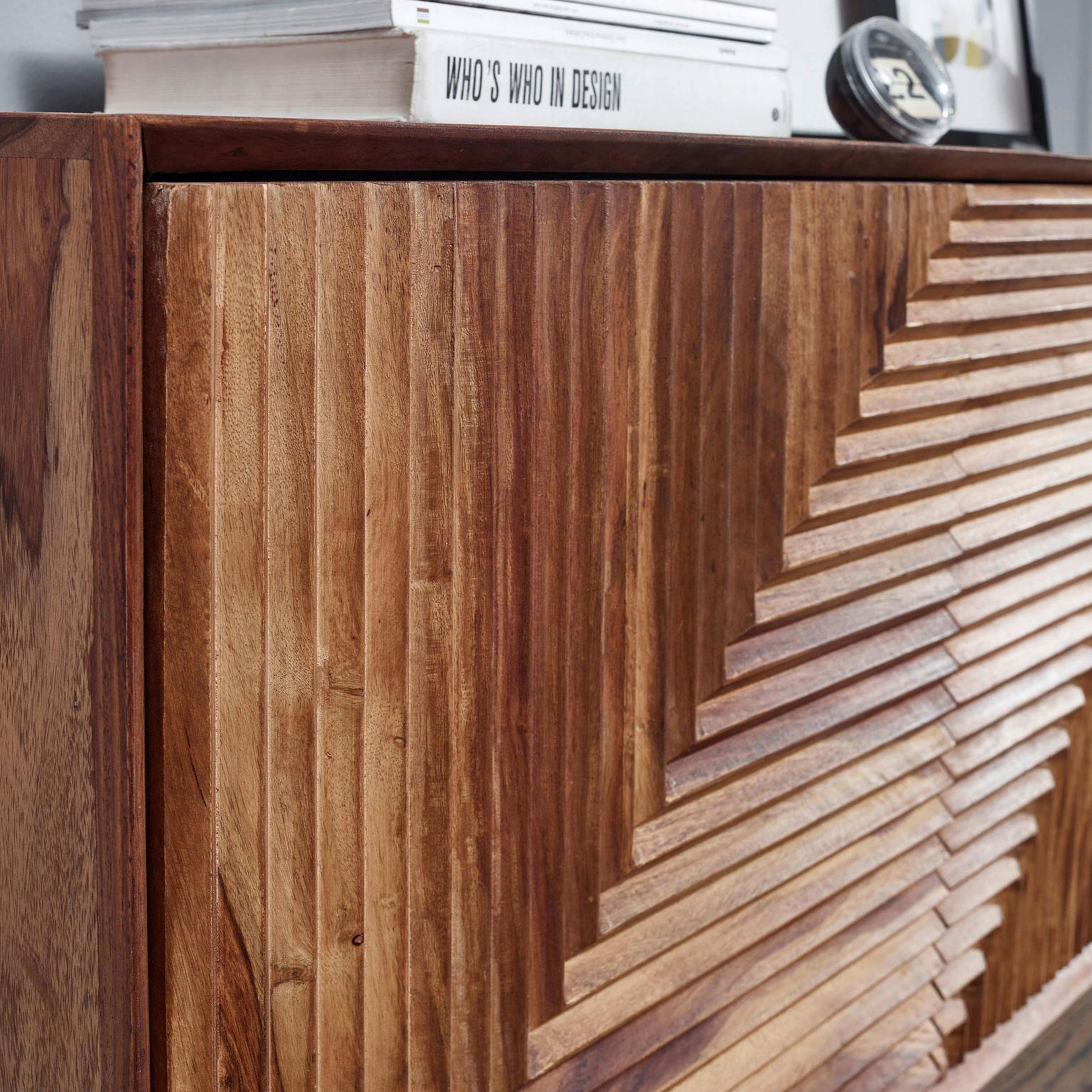 SIDEBOARD 148/72/40 cm  - Sheeshamfarben/Schwarz, Design, Holz/Metall (148/72/40cm) - MID.YOU