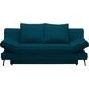 SCHLAFSOFA in Petrol  - Petrol/Schwarz, Design, Textil/Metall (200/85/90cm) - Xora