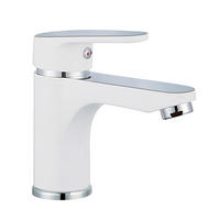 Baterie Chiuveta Baie 5,0/14,0/14,5 cm  - alb/culoare crom, Basics, metal (5,0/14,0/14,5cm) - Xora