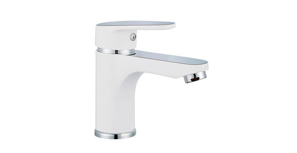 WASCHTISCHARMATUR 5,0/14,0/14,5 cm  - Chromfarben/Weiß, Basics, Metall (5,0/14,0/14,5cm) - Xora