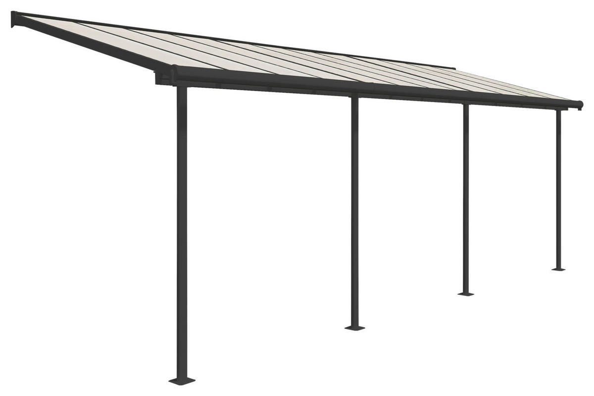 TERRASSENÜBERDACHUNG 670/257/230 cm   - Grau, Basics, Metall (670/257/230cm)