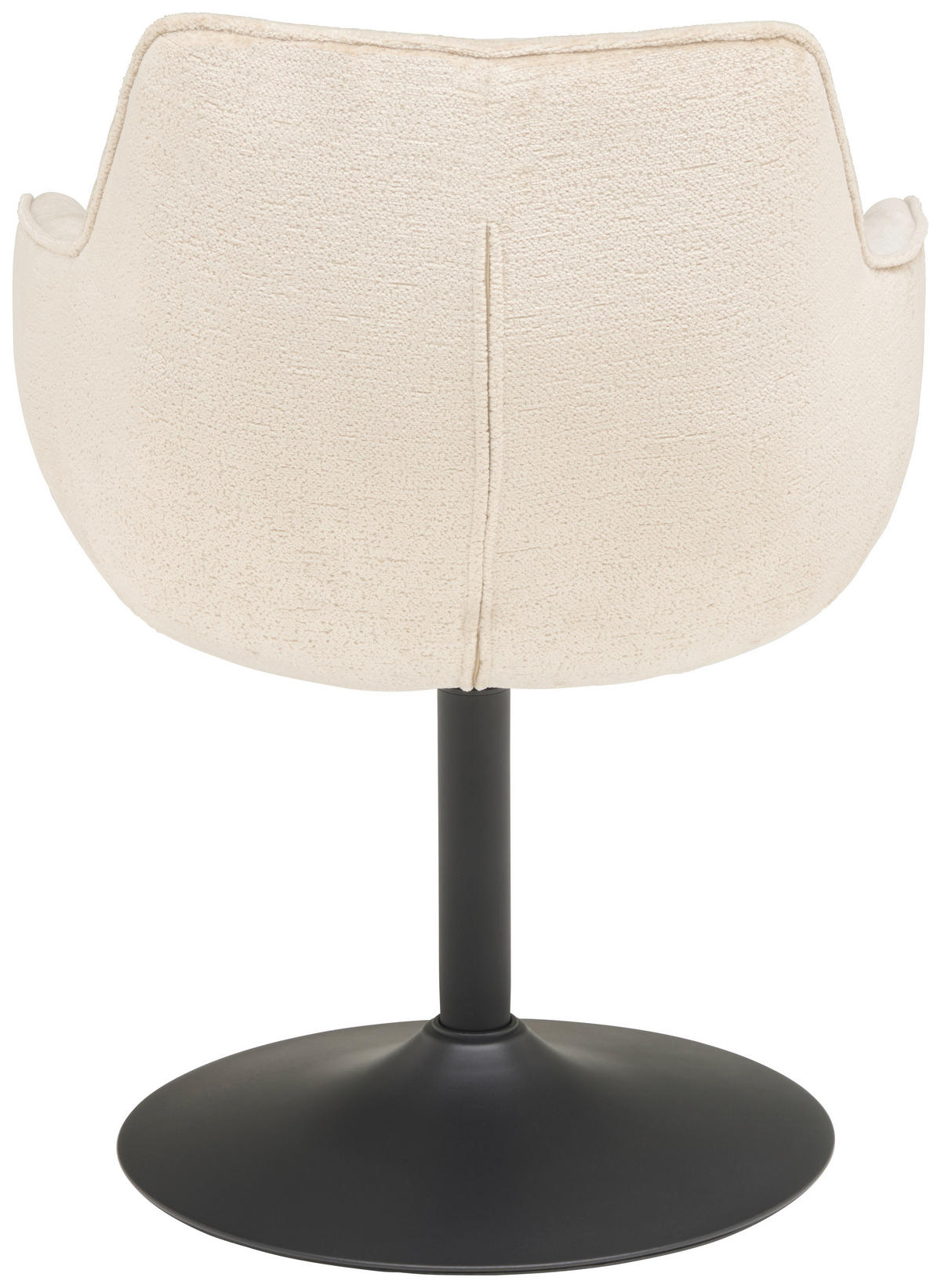 ARMLEHNSTUHL  in Eisen Chenille, Leinenoptik  - Beige/Schwarz, KONVENTIONELL, Textil/Metall (63/87/64cm) - MID.YOU
