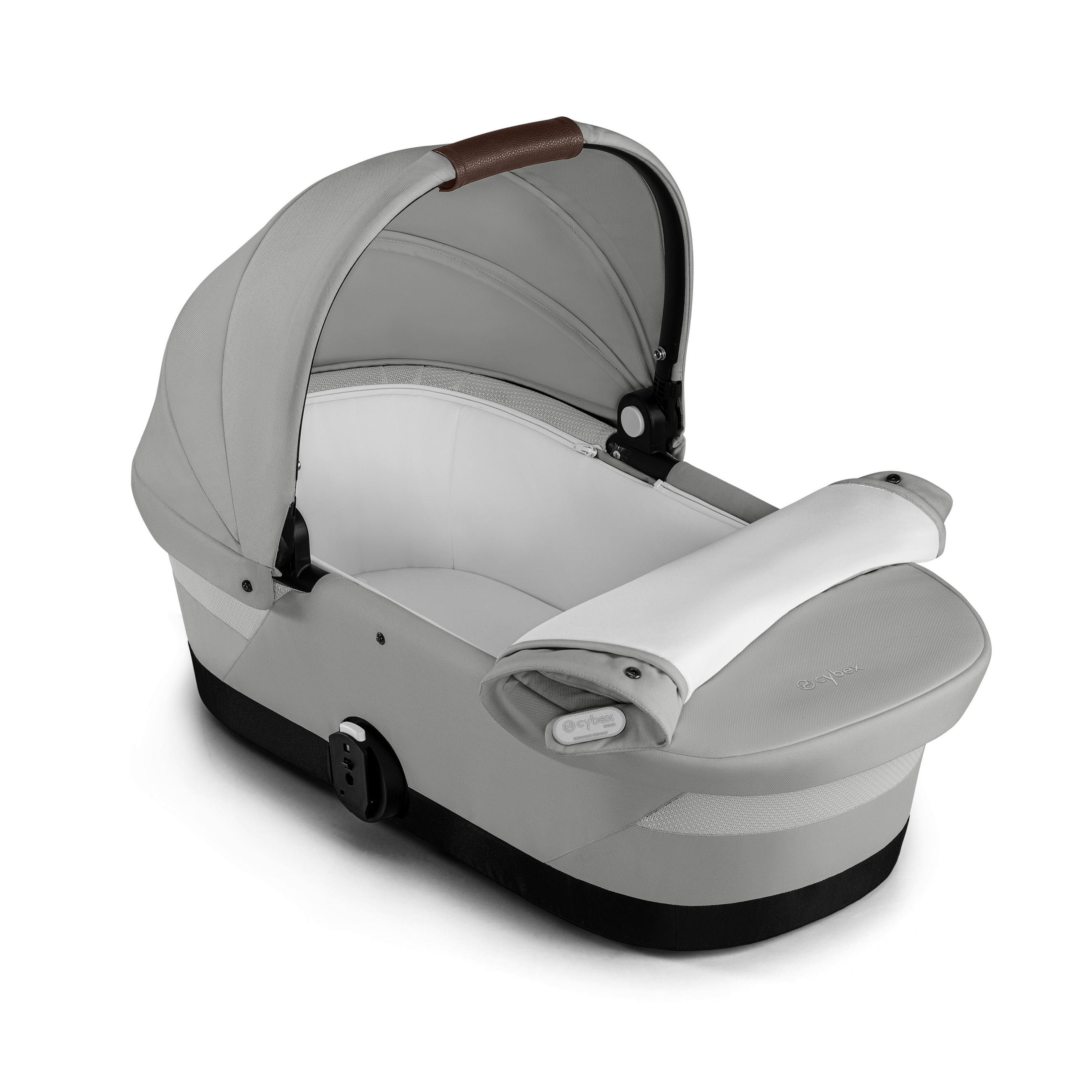 LIEGEWANNE - Hellgrau/Weiß, Basics, Kunststoff/Textil (86/44/56cm) - cybex GOLD