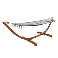 HÄNGEMATTE 195/80/108 cm  - Eukalyptusholzfarben/Braun, MODERN, Holz/Textil (195/80/108cm) - Gardenson