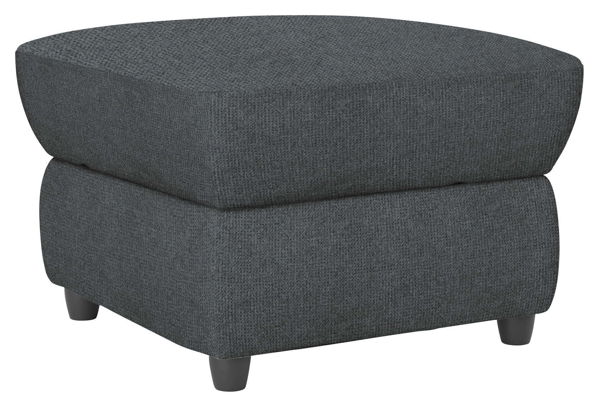 HOCKER Textil Dunkelgrau  - Dunkelgrau/Schwarz, Konventionell, Kunststoff/Textil (68/45/68cm) - Livetastic