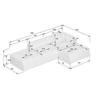 ECKSOFA Olivgrün Webstoff Zierkissen  - Schwarz/Olivgrün, LIFESTYLE, Kunststoff/Textil (289/178cm) - Milino