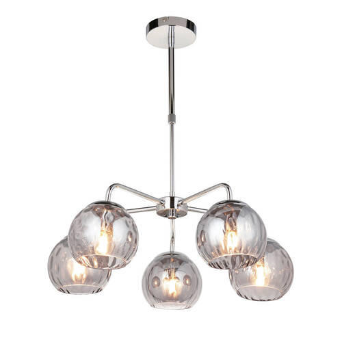 HÄNGELEUCHTE Endon Dimple 59/62 cm   - Chromfarben, Basics, Glas (59/62cm) - ENDON
