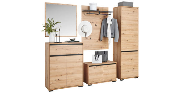 GARDEROBE  in 220/195/38 cm  - Anthrazit/Eiche Artisan, MODERN, Holzwerkstoff (220/195/38cm) - Xora
