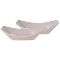 SCHÜSSELSET Streat Food 2-teilig  - Creme, Basics, Keramik (23,5/13,5cm) - Creatable