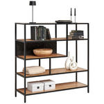 REGAL Akazie, Mangoholz vollmassiv Schwarz, Akaziefarben  - Schwarz/Akaziefarben, Design, Holz/Metall (120/120/38cm) - Landscape