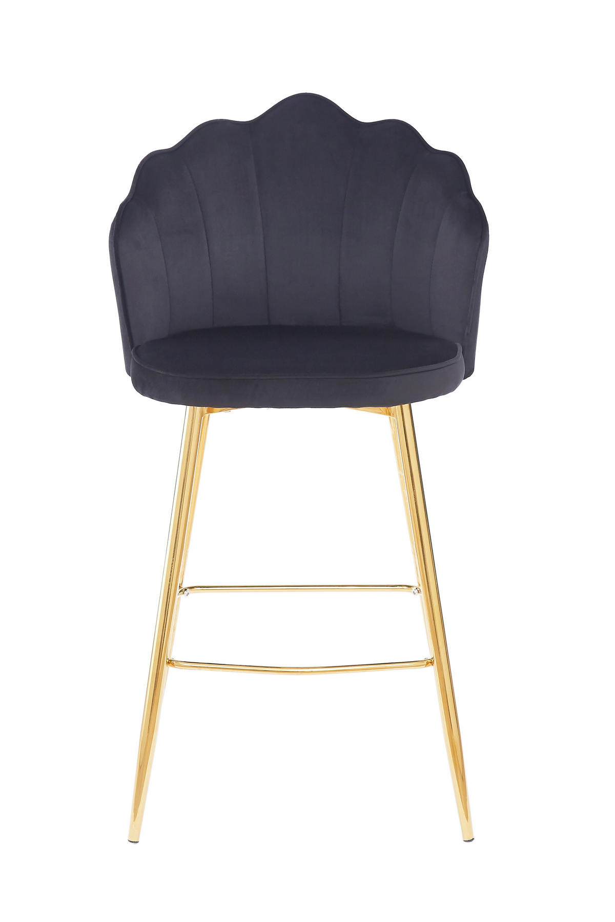 BARHOCKER-SET in Schwarz  - Goldfarben/Schwarz, MODERN, Textil/Metall (52/100/54cm) - Livetastic