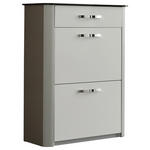 SCHUHKIPPER  in 71/97/35 cm  - Chromfarben/Alufarben, Design, Glas/Holzwerkstoff (71/97/35cm) - Moderano