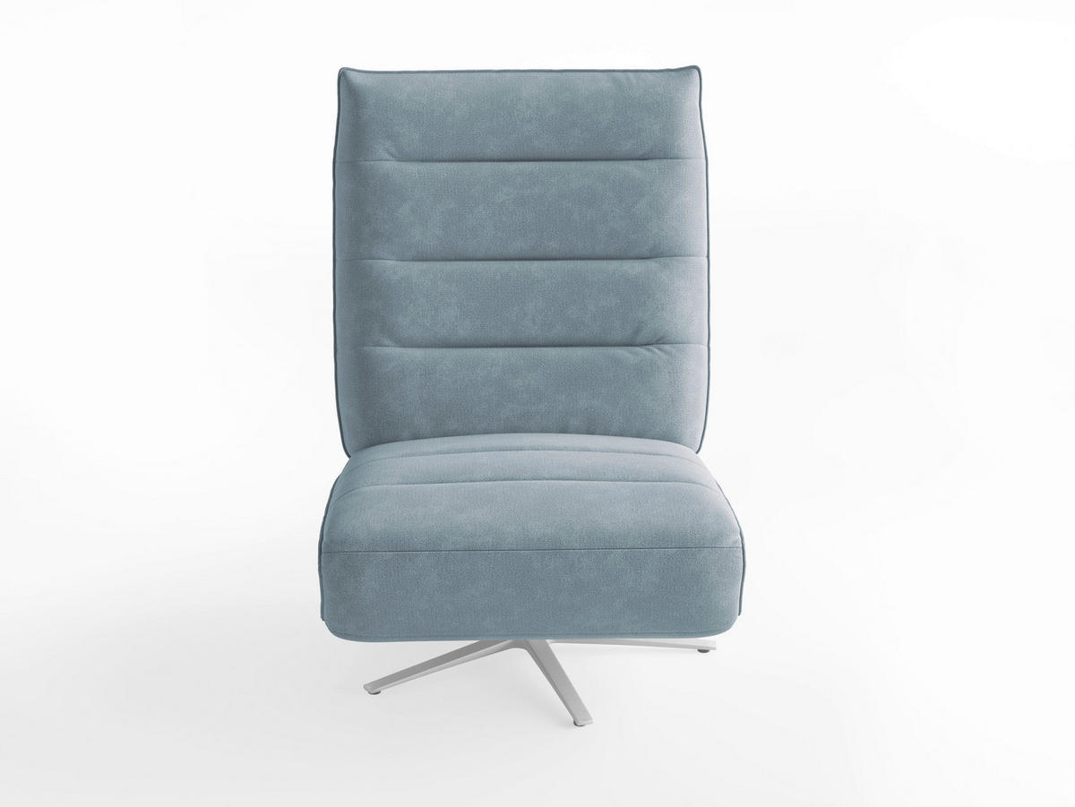 RELAXAČNÍ KŘESLO, textil, světle modrá - barvy stříbra/světle modrá, Basics, kov/textil (80/109/98cm) - Sit & More