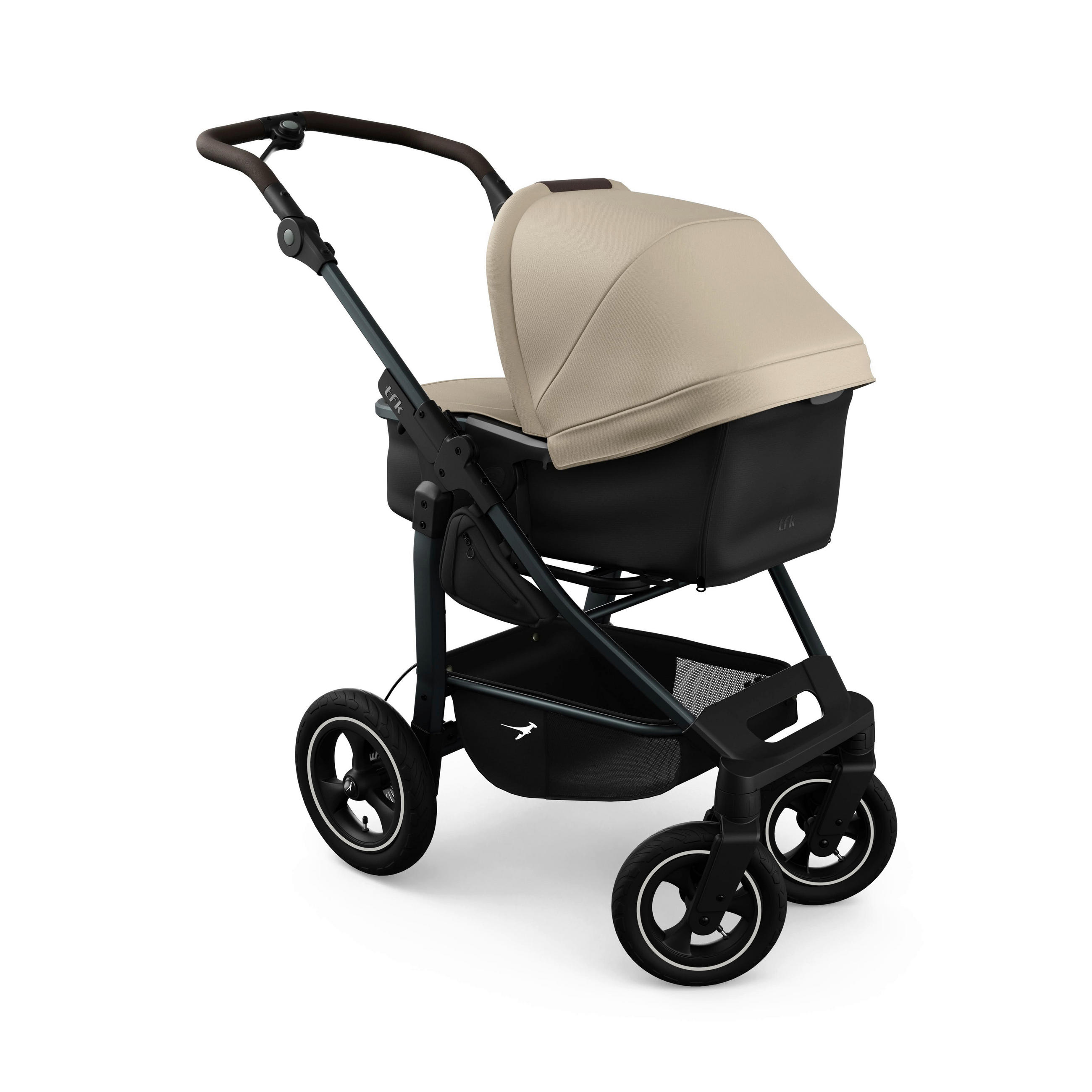 KOMBIKINDERWAGEN  mono4 2-in-1 Kombikinderwagen  Sand  - Sandfarben/Schwarz, Basics, Textil/Metall (57/110/108cm) - TFK