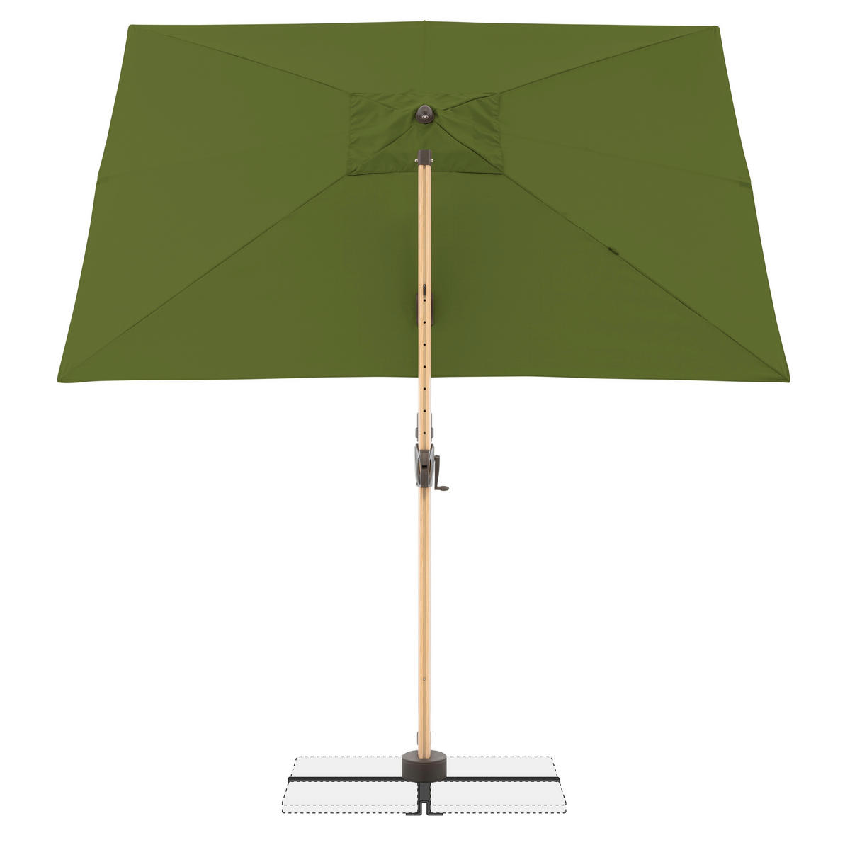 AMPELSCHIRM 300X220 cm Grün  - Eschefarben/Grün, Basics, Textil/Metall (300/220cm) - Doppler