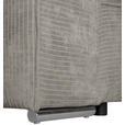 BIGSOFA in Flachgewebe Creme  - Chromfarben/Creme, KONVENTIONELL, Textil/Metall (256/68/122cm) - Carryhome