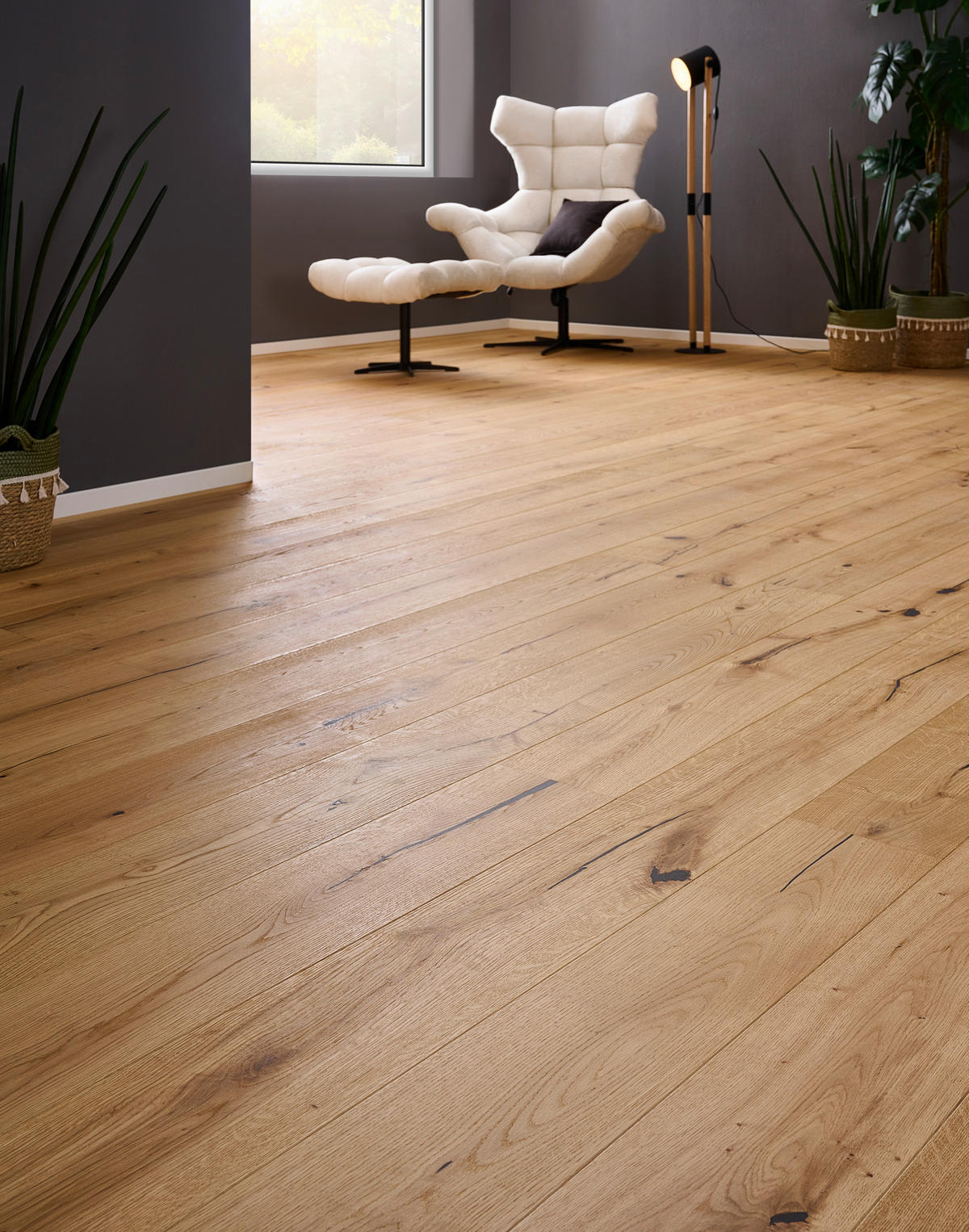 LANDHAUSDIELE Eiche Country  per  m² - Eichefarben, KONVENTIONELL, Holz (220/18/0,13cm) - Ambiente