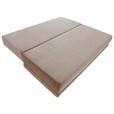 SCHLAFSOFA Cord Taupe Rückenkissen, Armlehnenkissen, Bettkasten, Schlaffunktion, Rücken echt, Liegefläche im Originalstoff  - Taupe/Schwarz, KONVENTIONELL, Holz/Textil (196/96/103cm) - Carryhome