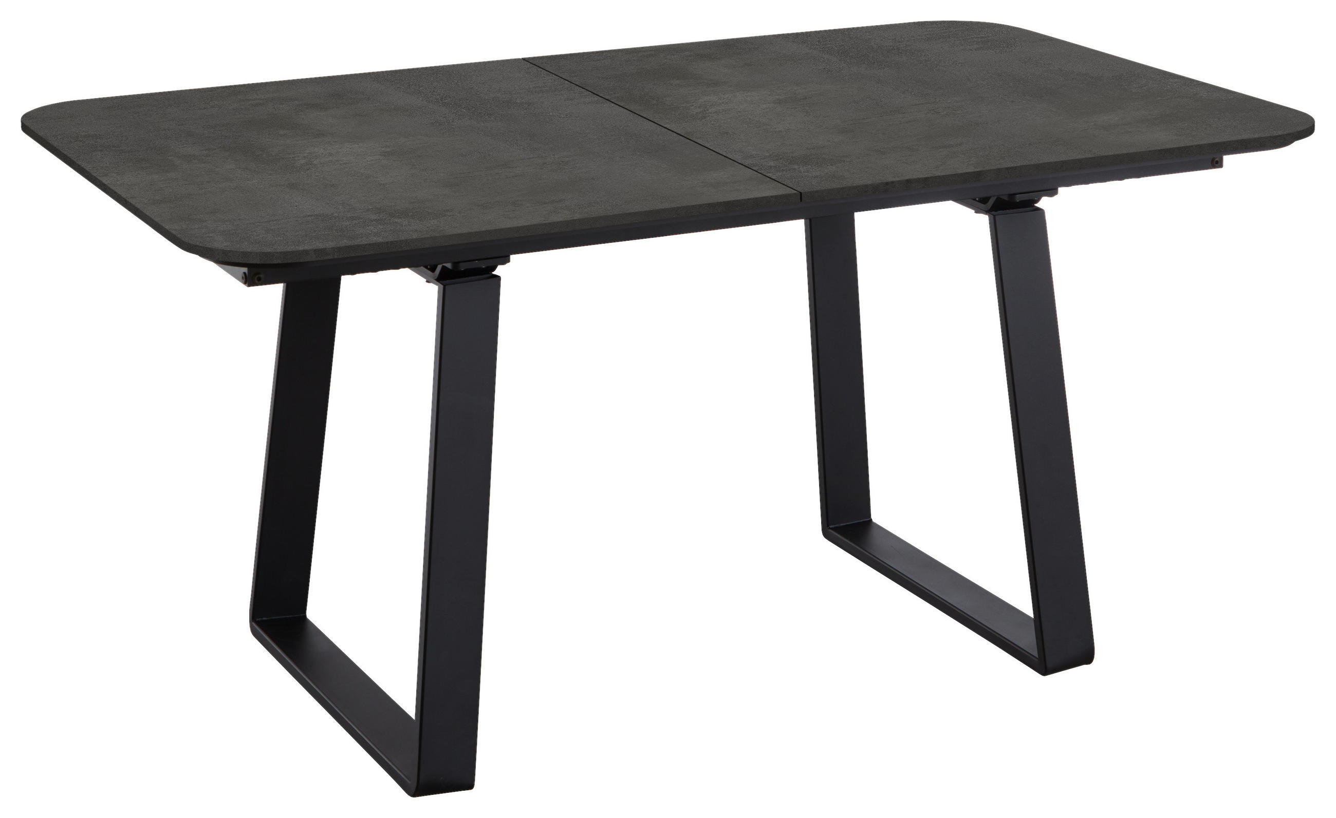 ESSTISCH Schwarz rechteckig  ausziehbar, in verschiedenen Größen erhältlich, in verschiedenen Holzdekoren erhältlich  - Schwarz, Basics, Holzwerkstoff/Metall (180-230/95/76cm) - Celina Home