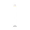 AKUMULÁTOROVÁ STOJACIA LAMPA, 13,5/123 cm  - biela, Design, kov (13,5/123cm)