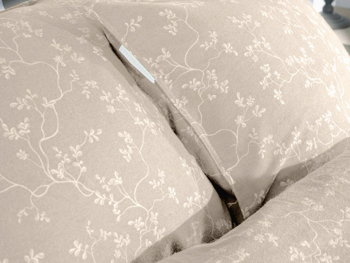 BETTWÄSCHE 2-teilig Alloro Flanell 135/200 cm  - Sandfarben, Basics, Textil (135/200cm) - Heckettlane