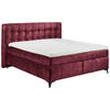 BOXSPRINGBETT 180/200 cm  in Bordeaux  - Bordeaux/Schwarz, Konventionell, Kunststoff/Textil (180/200cm) - Modante