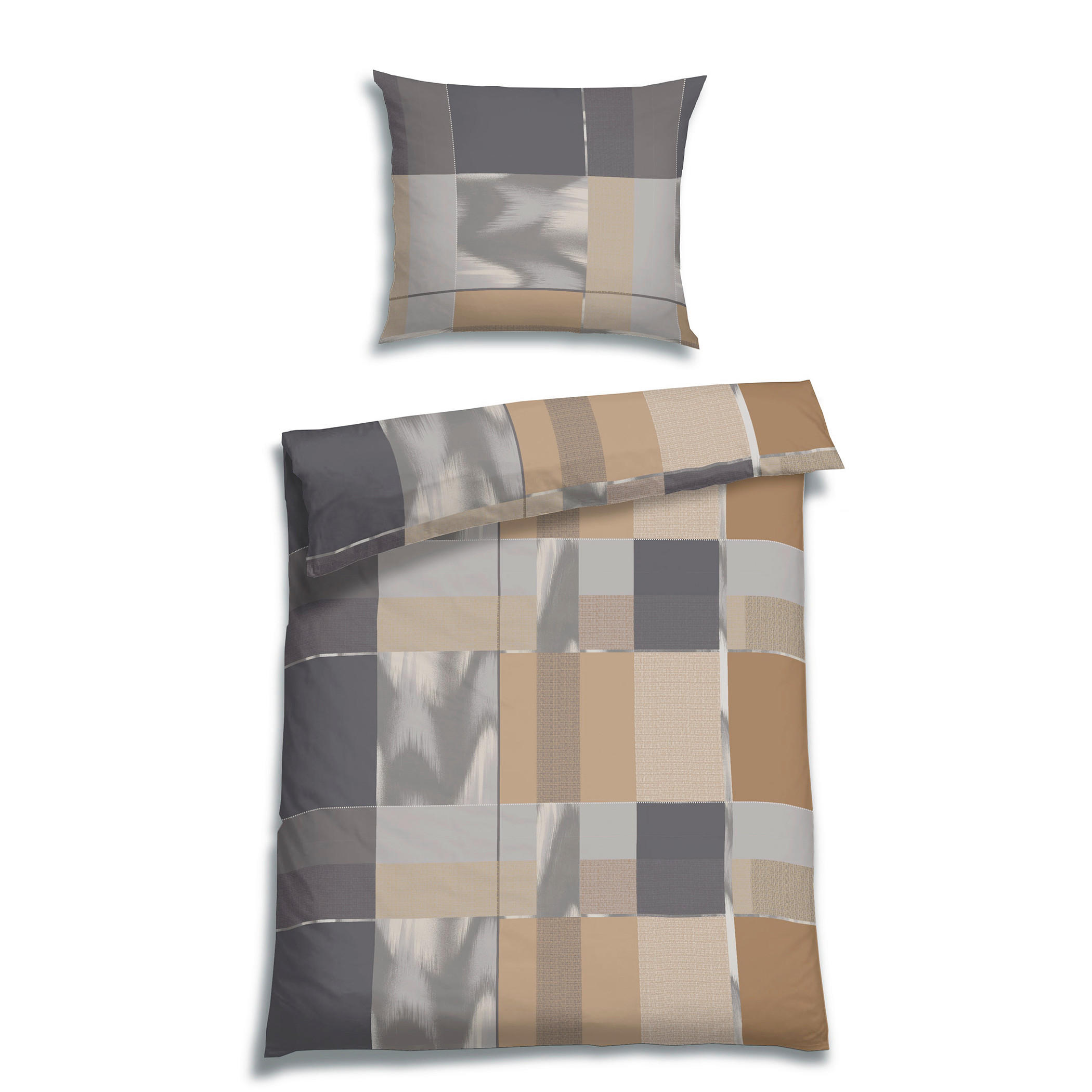 BETTWÄSCHE 2-teilig Satin 140/200 cm  - Beige, Design, Textil (140/200cm) - Florella