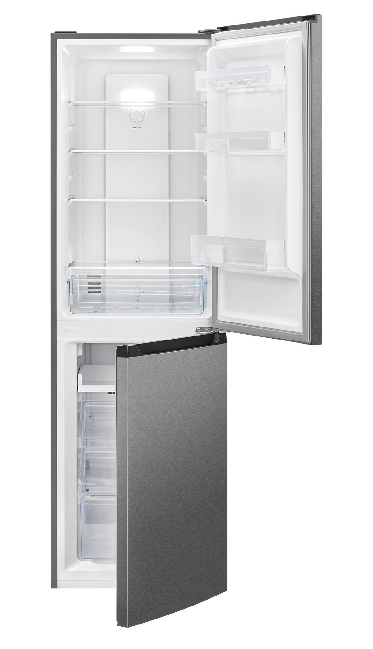 KÜHL-GEFRIER-KOMBINATION 54/179,5/60 cm 773609  - Edelstahlfarben, Basics, Glas/Kunststoff (54/179,5/60cm) - Bomann