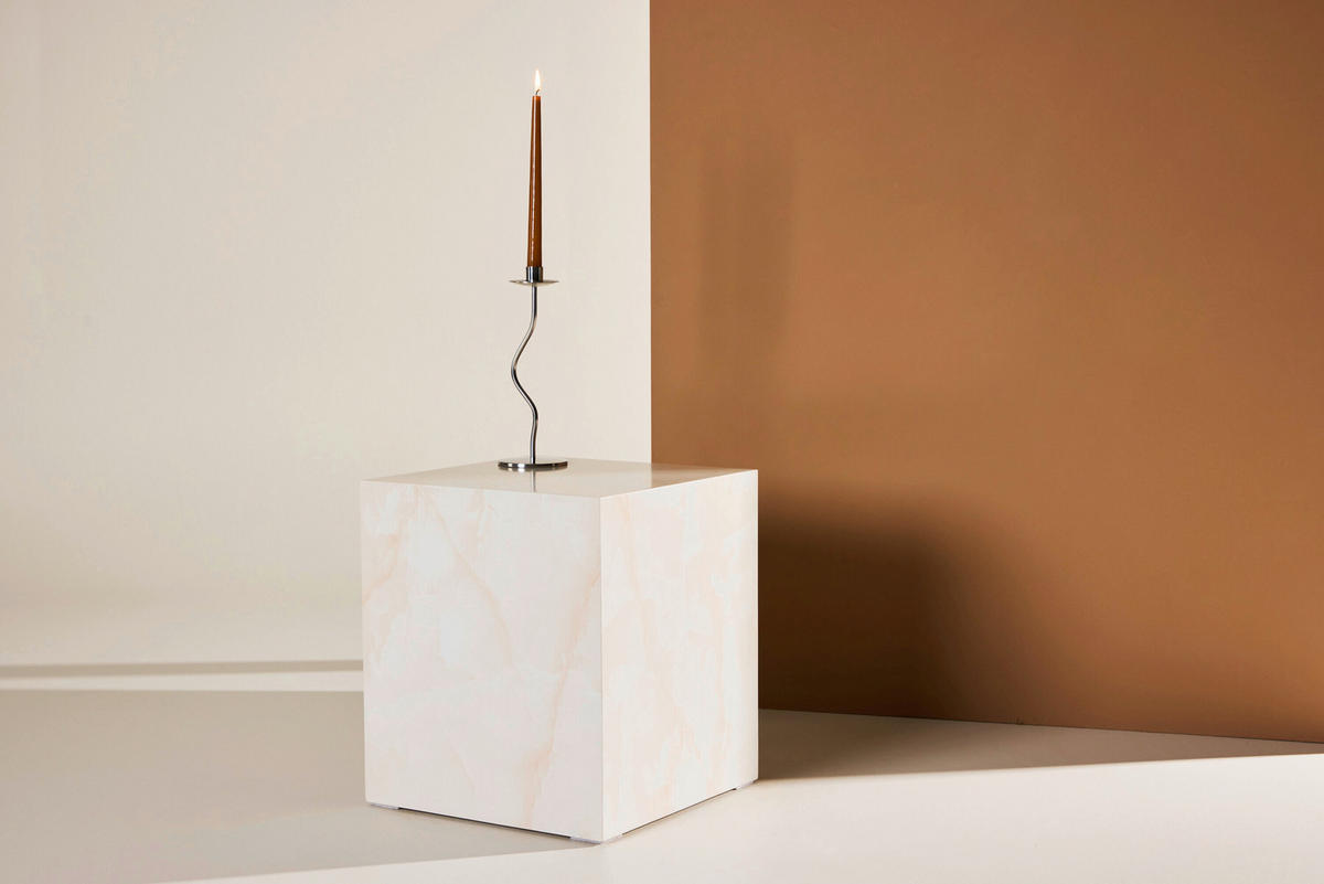 COUCHTISCH Pappel 40/40/45 cm quadratisch Hellgelb  - Hellgelb, MODERN, Holz (40/40/45cm) - Livetastic