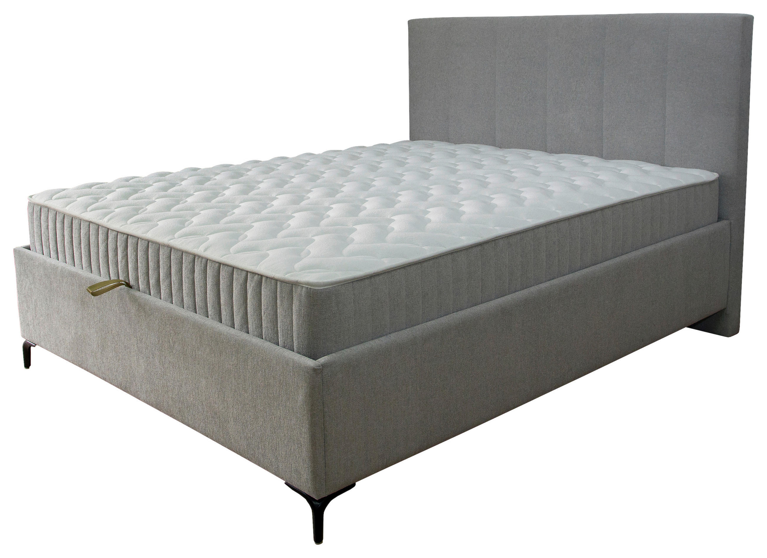 POSTELJA Z VZMETNICO   x  , leseni material  - črna, Moderno, leseni material (160/200cm) - Hespo