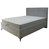 POSTELJA Z VZMETNICO   x  , leseni material  - črna, Moderno, leseni material (160/200cm) - Hespo