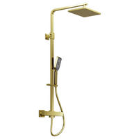 ÜBERKOPFBRAUSESET  - Goldfarben, MODERN, Metall (28,3/120/53,4cm)