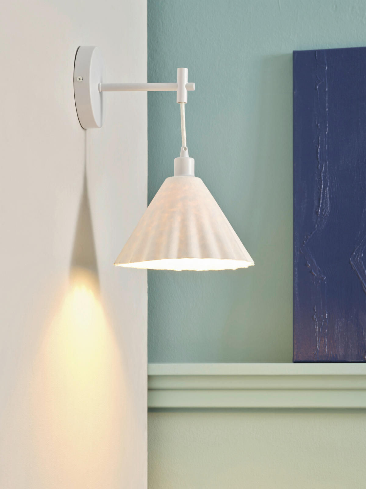 WANDLEUCHTE 21.8/26.2/33 cm   - Basics, Papier/Metall (21.8/26.2/33cm) - Osram