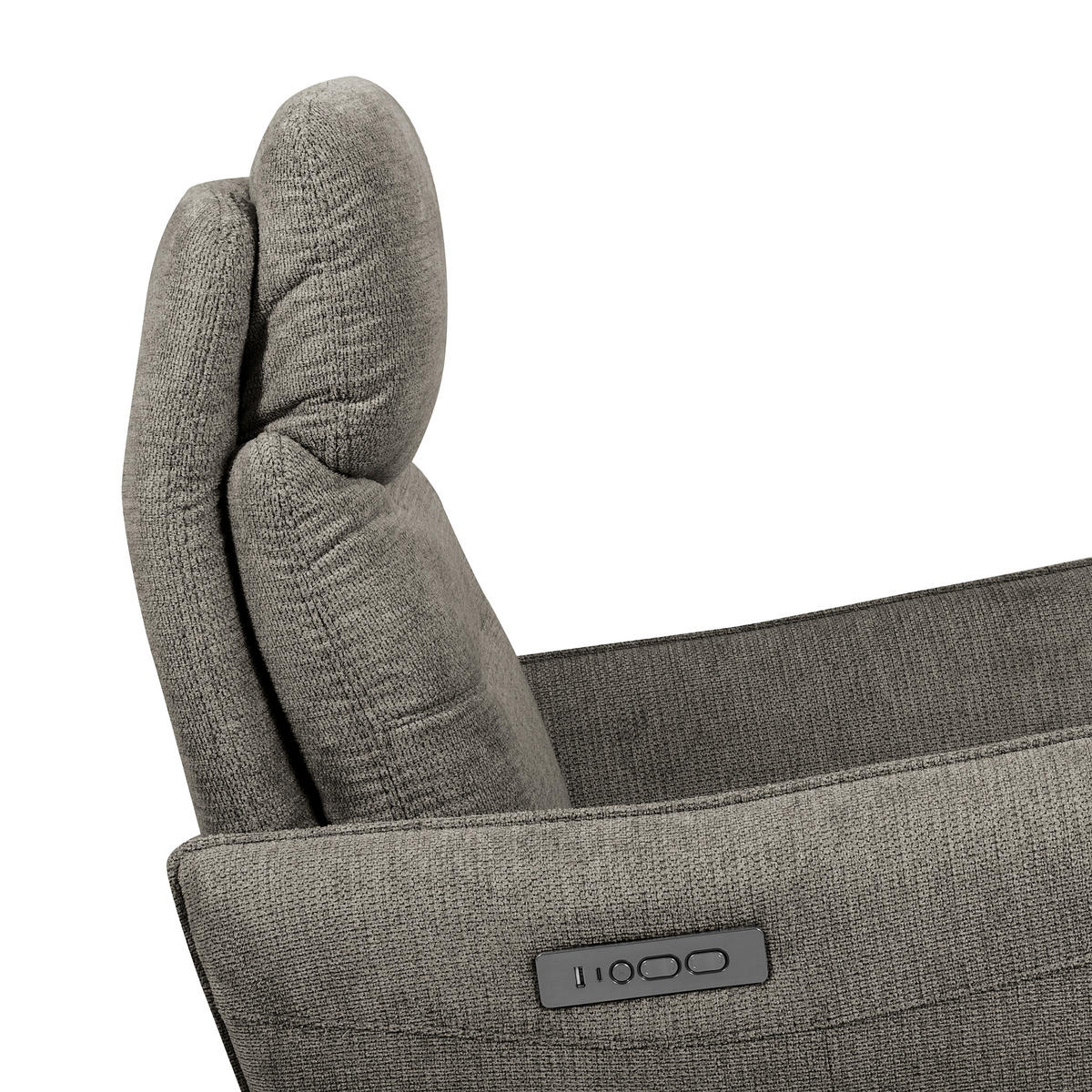 RELAXSESSEL in Textil Graphitfarben  - Schwarz/Graphitfarben, Design, Textil/Metall (77/107/88cm) - Livetastic
