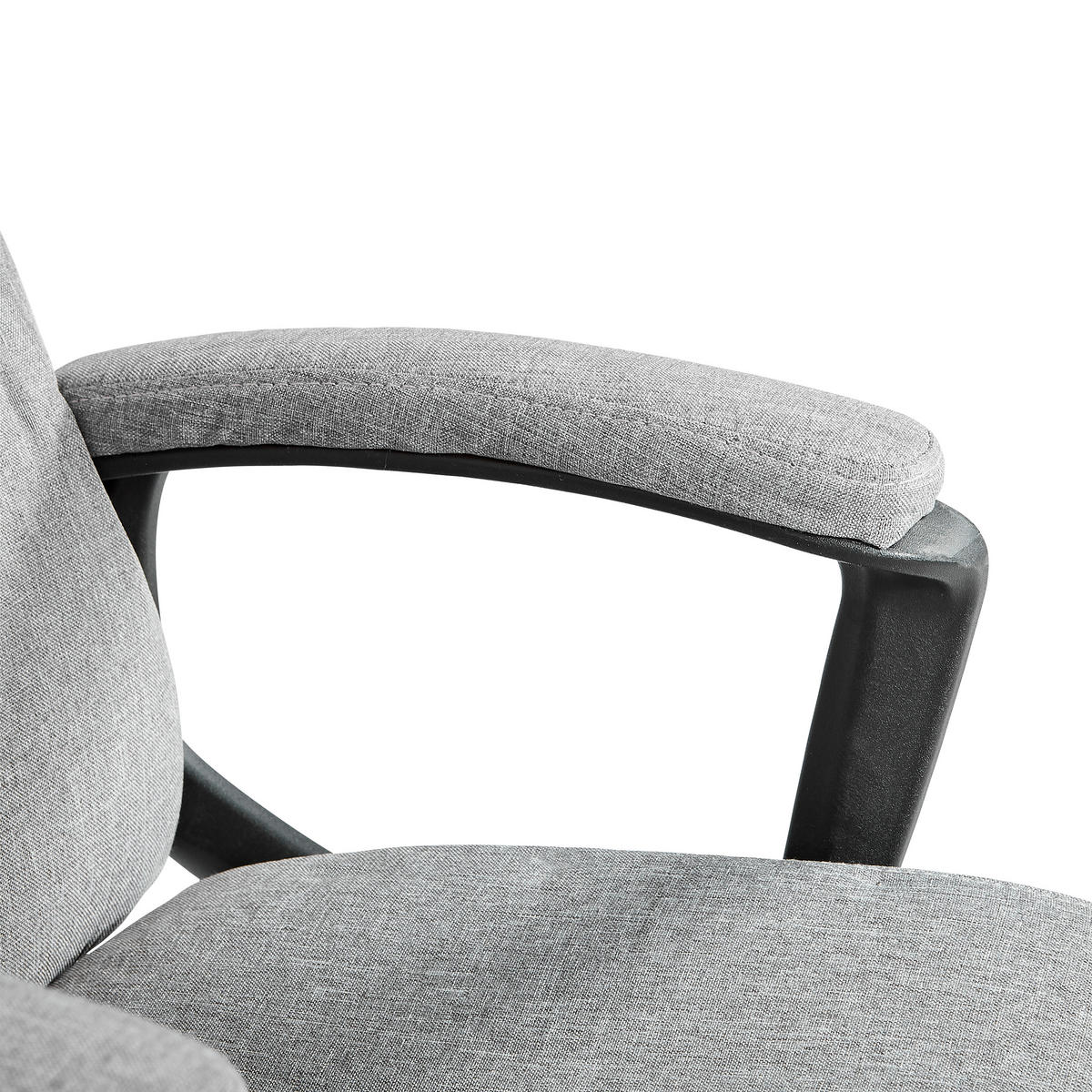 CHEFSESSEL Webstoff Grau, Schwarz  - Schwarz/Grau, Basics, Kunststoff/Textil (68/112-122/57cm) - Carryhome