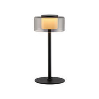 STOLNÍ LED LAMPA, posuvný stmívač, 15/15/33 cm - černá, Design, kov/plast (15/15/33cm)