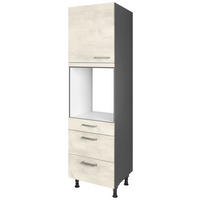 GERÄTEUMBAUSCHRANK 60/216,6/58 cm  Weiss  - Schieferfarben/Weiss, Modern, Holzwerkstoff/Metall (60/216,6/58cm) - Nobilia