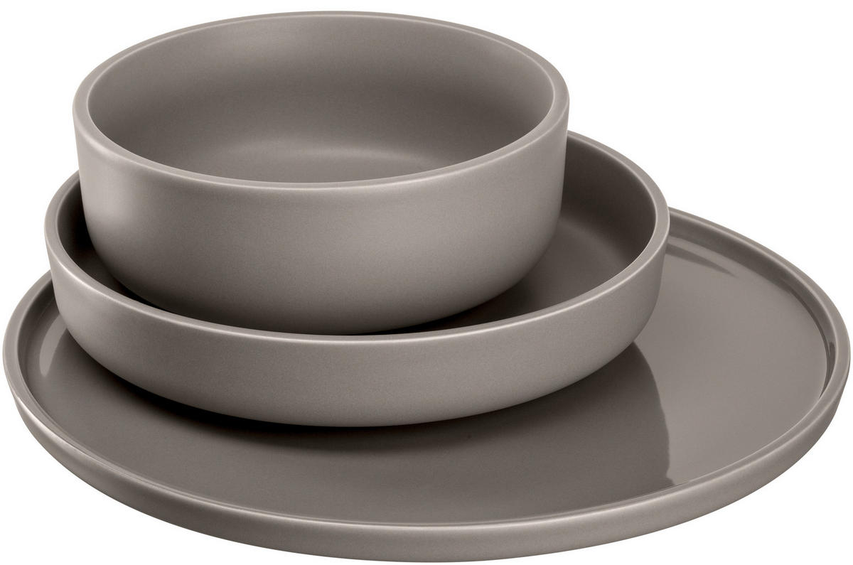 TAFELSERVICE ROMA 12-teilig  - Taupe, Konventionell, Keramik (32,00/35,30/28,70cm) - Leonardo