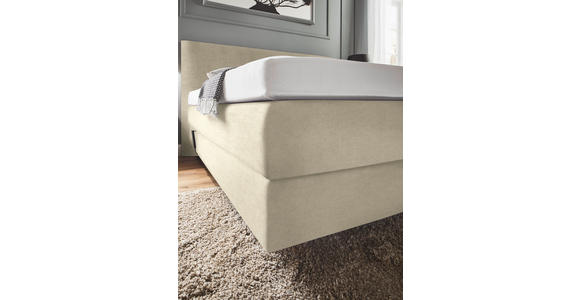 BOXSPRINGBETT 180/200 cm  in Beige  - Beige, KONVENTIONELL, Holz/Textil (180/200cm) - Dieter Knoll