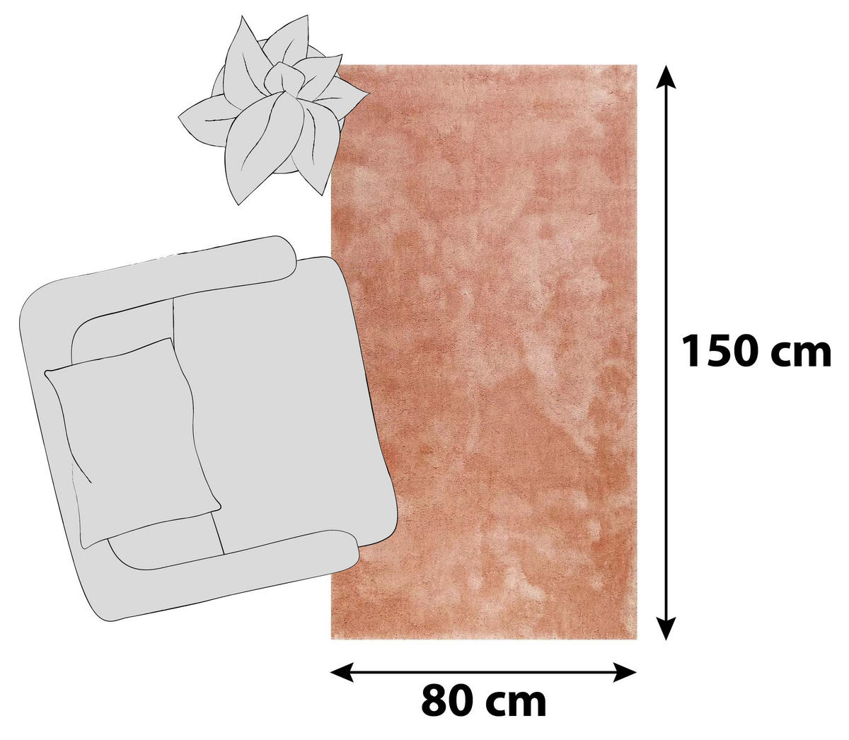 HOCHFLORTEPPICH 80/150 cm Relaxx Cognac  - Cognac, Basics, Textil (80/150cm) - Esprit