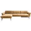 ECKSOFA in Echtleder Currygelb  - Currygelb/Anthrazit, Design, Leder/Metall (173/308cm) - Joop!