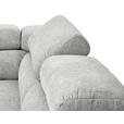 ECKSOFA Hellgrau Flachgewebe  - Chromfarben/Hellgrau, KONVENTIONELL, Textil/Metall (282/224cm) - Hom`in