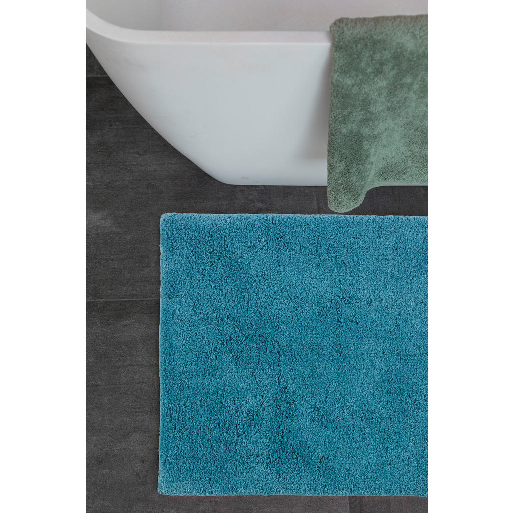 Thumbnail - Schöner Wohnen Badteppich Bahamas, Hellblau, Textil, rechteckig, 60x90 cm, für Fußbodenheizung geeignet, Badtextilien, B...