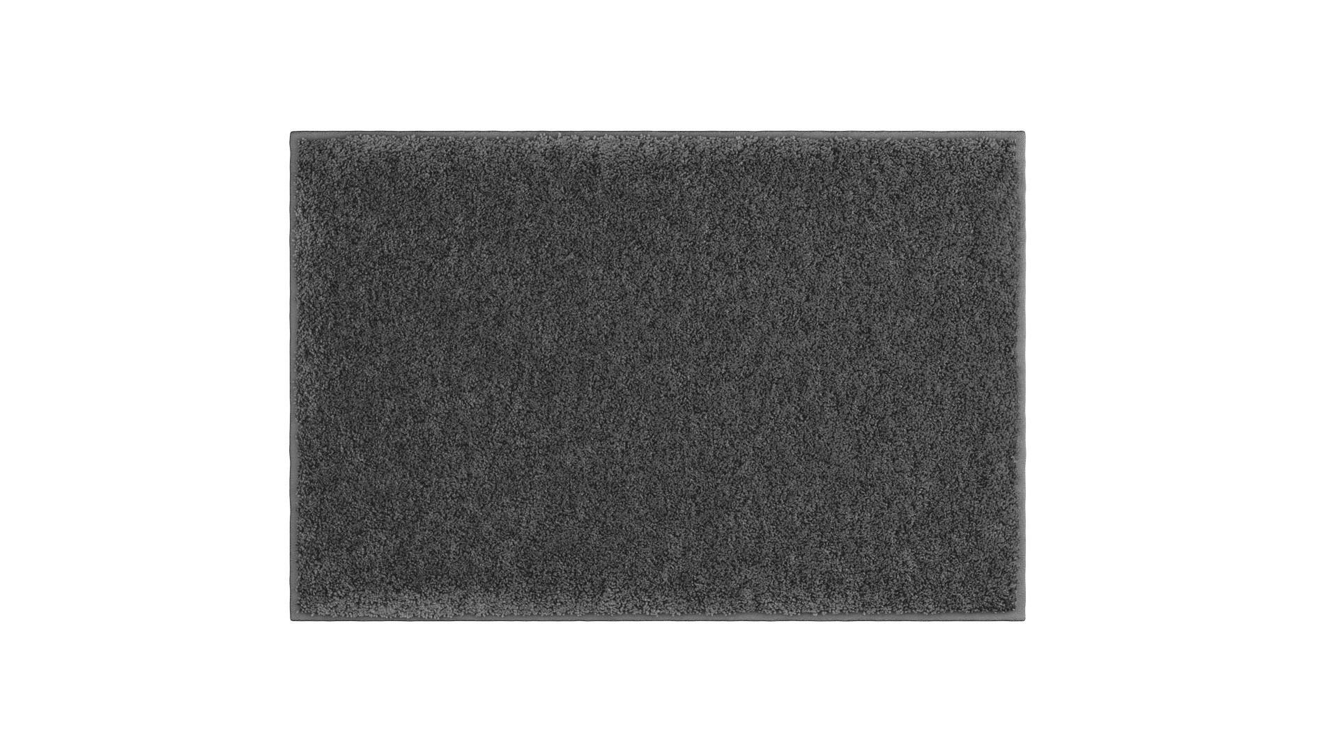BADEMATTE Anthrazit 60/90 cm  - Anthrazit, Basics, Kunststoff/Textil (60/90cm) - Grund
