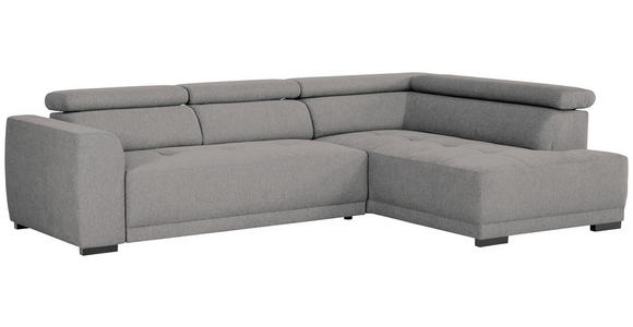 ECKSOFA Dunkelgrau Struktur - Dunkelgrau/Schwarz, Design, Kunststoff/Textil (284/205cm) - Xora